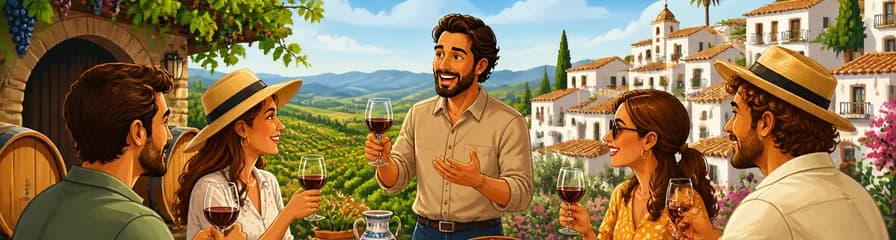 Recorrido por bodegas boutique y pueblos blancos con almuerzo andaluz