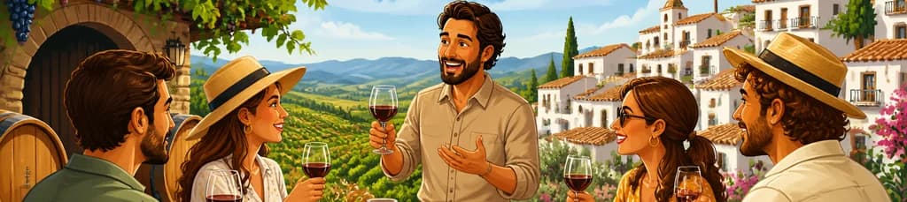 Recorrido por bodegas boutique y pueblos blancos con almuerzo andaluz
