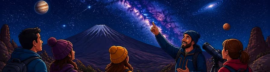 Recorrido nocturno a pie en el Teide para observar las estrellas con guía astronómico