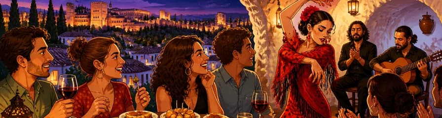 Recorrido de tapas y espectáculo de flamenco gitano en Granada