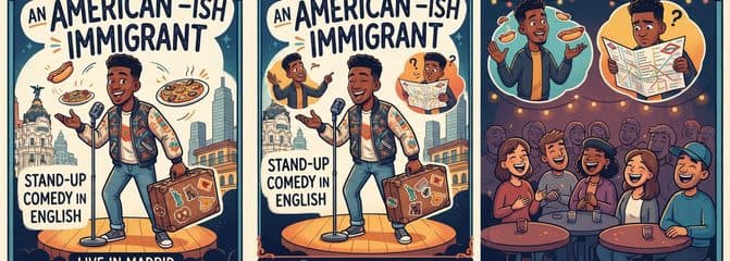 Nya Yeanafehn presenta su show de comedia en inglés "American -ish Immigrant" en Madrid