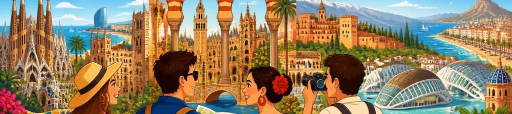 Recorrido de nueve días por Barcelona, Andalucía y la costa mediterránea