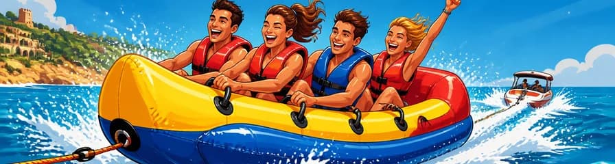 Emocionante paseo privado en sofá inflable acuático (banana boat)