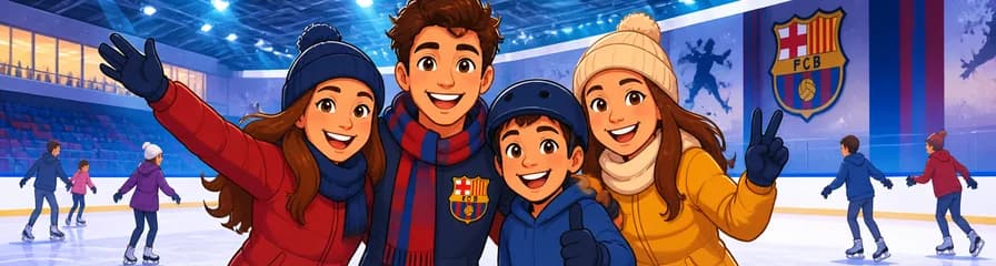 Patina sobre hielo en la Pista Oficial del FC Barcelona
