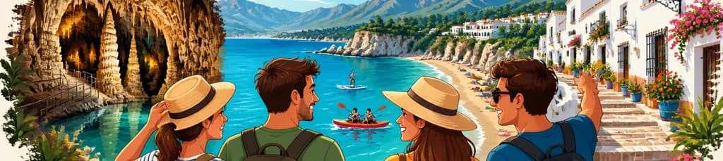 Excursión de un día para grupos reducidos: De Nerja a Frigiliana, explorando costas, montañas y las cuevas de Nerja