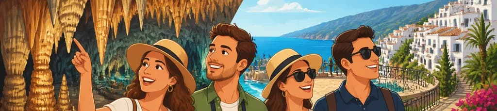 Tour privado desde Almería: Visita a las Cuevas de Nerja y la costa
