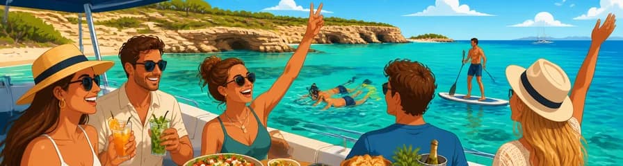 Recorrido en Barco por Formentera con Actividades Acuáticas y Comida Incluida