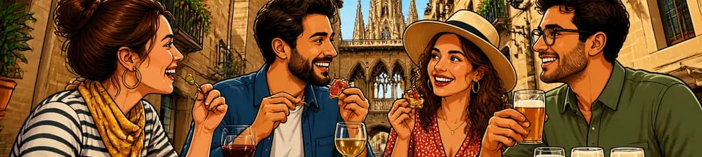 Recorrido culinario privado por el casco antiguo de Barcelona para degustar comida española