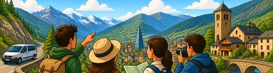 Excursión de un día completo a Andorra con historia y turismo, partiendo desde Barcelona e incluyendo recogida