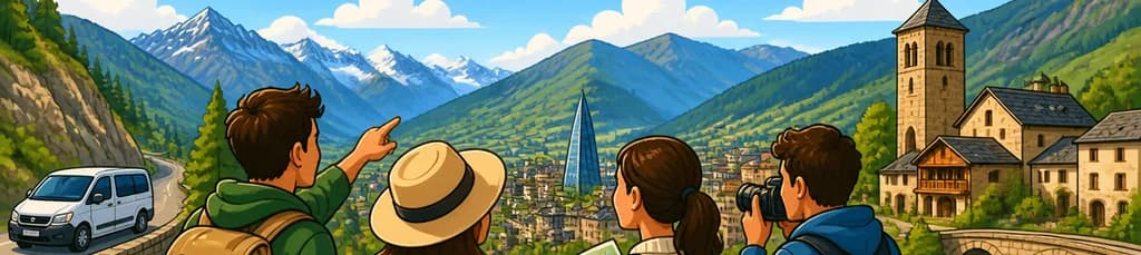 Excursión de un día completo a Andorra con historia y turismo, partiendo desde Barcelona e incluyendo recogida