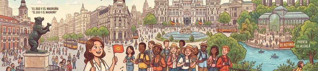 Recorrido guiado gratuito por la Gran Vía, Cibeles, el Retiro y la Puerta de Alcalá de Madrid en inglés