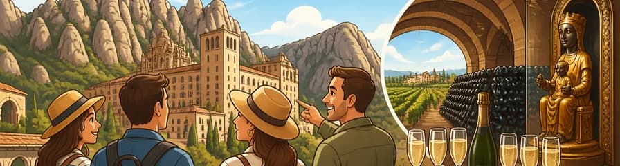 Descubra Montserrat y la bodega Freixenet en una excursión privada de un día desde Barcelona