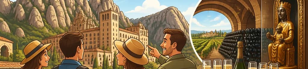 Descubra Montserrat y la bodega Freixenet en una excursión privada de un día desde Barcelona