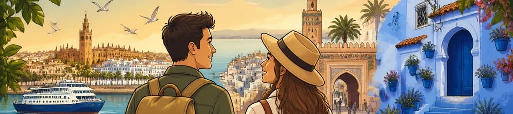 Aventura privada de dos días: Tánger y Chefchauen con salida desde Sevilla