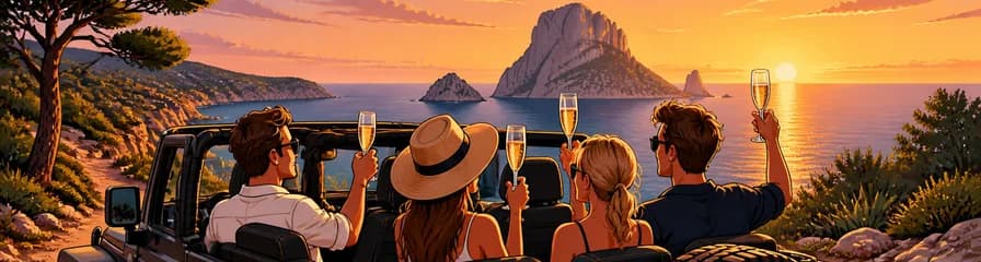Recorrido exclusivo "Champán VIP" por Ibiza