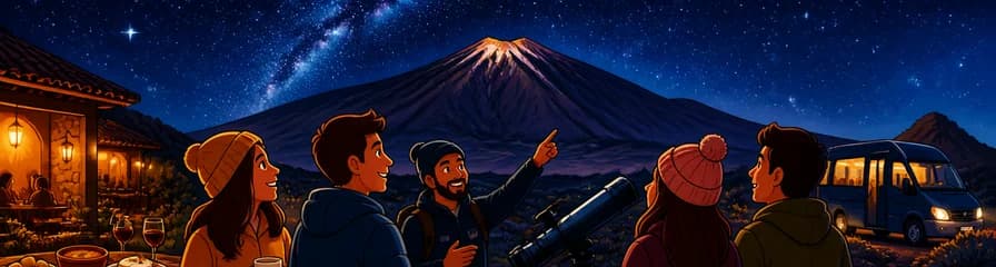 Tour nocturno por el Teide: Observación estelar, cena y traslado desde el hotel