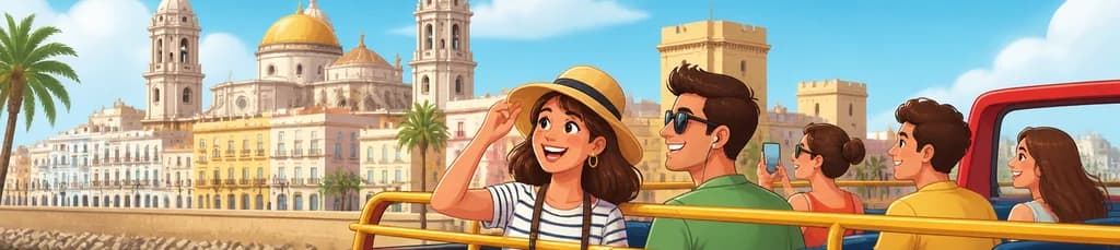 Recorrido en autobús turístico por Cádiz con paradas libres