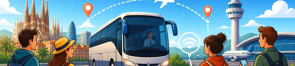 Traslado en autobús entre el centro de Barcelona y el Aeropuerto de Girona