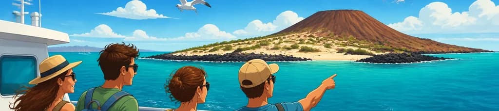 Viaje en ferry de ida y vuelta a la Isla de Lobos desde Corralejo