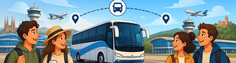 Traslado en autobús entre el Aeropuerto de Barcelona y el Aeropuerto de Girona