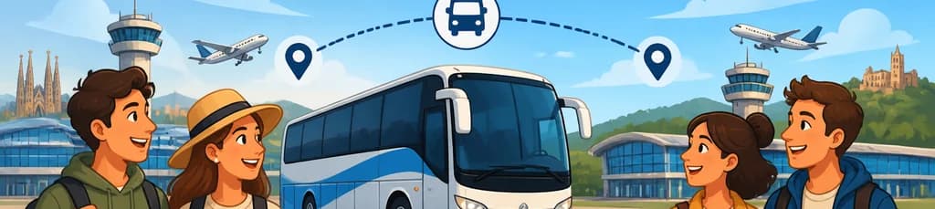 Traslado en autobús entre el Aeropuerto de Barcelona y el Aeropuerto de Girona
