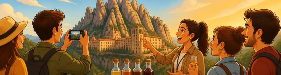 Excursión de medio día por la tarde a Montserrat desde Barcelona con degustación de licores