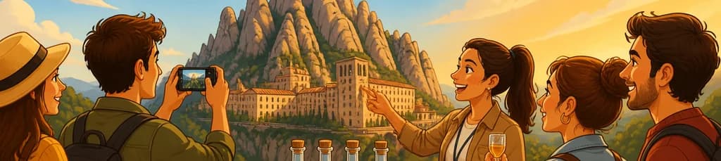Excursión de medio día por la tarde a Montserrat desde Barcelona con degustación de licores