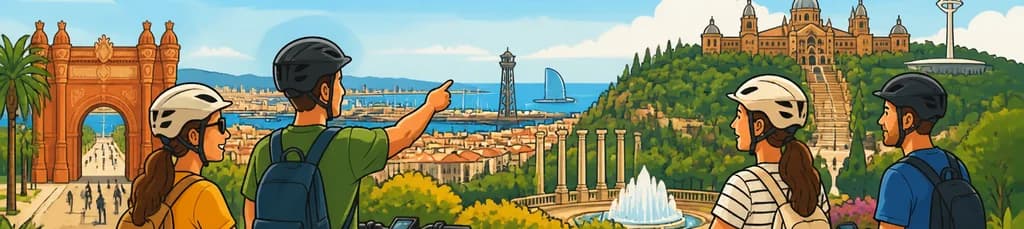 Recorrido en bicicleta eléctrica por Montjuic en Barcelona