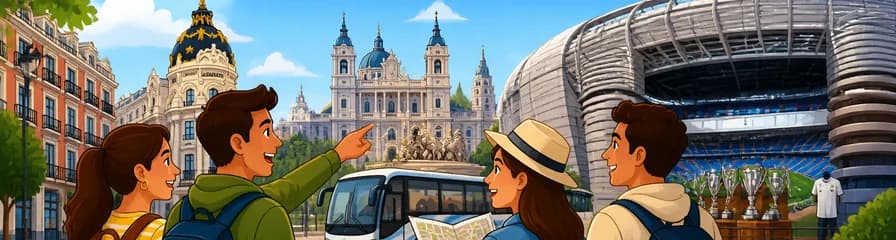 Tour de 1 hora por los puntos clave de Madrid con entrada al Estadio Bernabéu