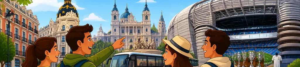 Tour de 1 hora por los puntos clave de Madrid con entrada al Estadio Bernabéu