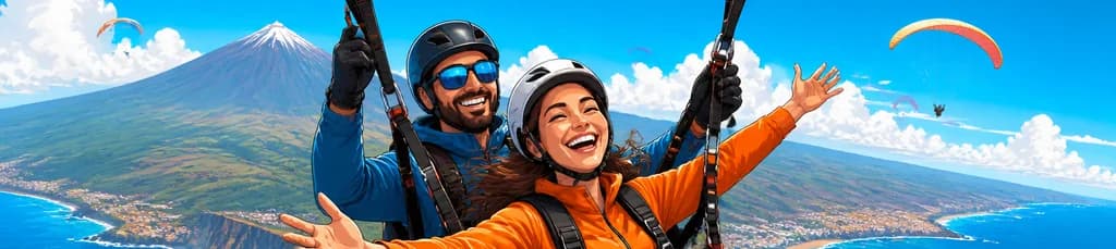 Vuelo en parapente de alto rendimiento en Tenerife