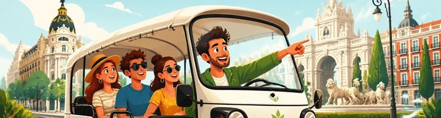 Recorrido privado de dos horas por Madrid en tuk-tuk eléctrico