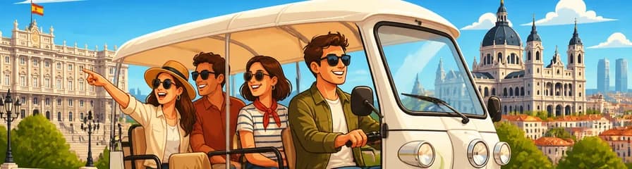 Recorrido privado de una hora por Madrid en tuk-tuk eléctrico