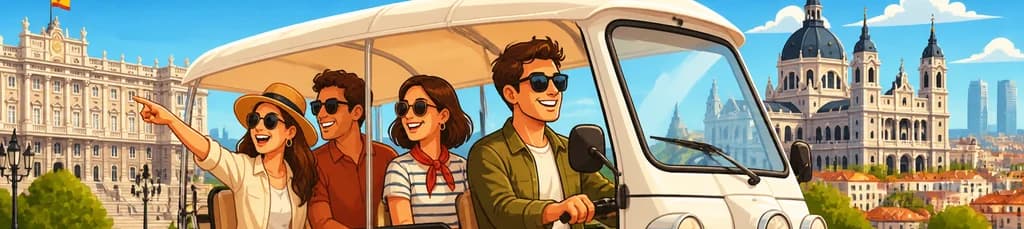 Recorrido privado de una hora por Madrid en tuk-tuk eléctrico