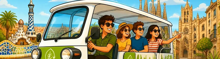Recorrido privado de una hora por Barcelona en tuk-tuk eléctrico