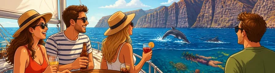 Excursión en velero de 3 horas por Los Gigantes en Tenerife con snorkel, bebida y tapas