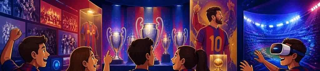 Visita inmersiva y experiencia de ensueño virtual en el Museo del FC Barcelona