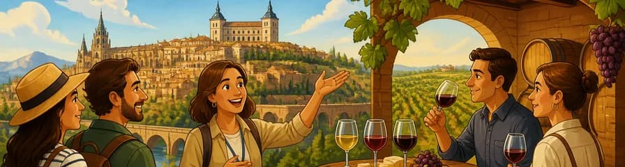 Recorrido por la ciudad de Toledo y una bodega desde Madrid con cata de vinos