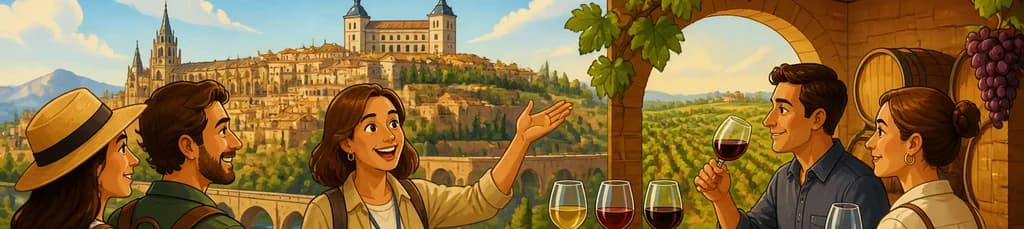 Recorrido por la ciudad de Toledo y una bodega desde Madrid con cata de vinos