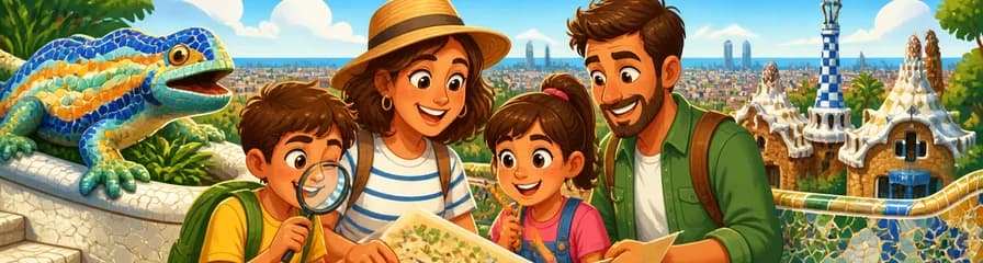 Juego de exploración para niños en el Park Güell