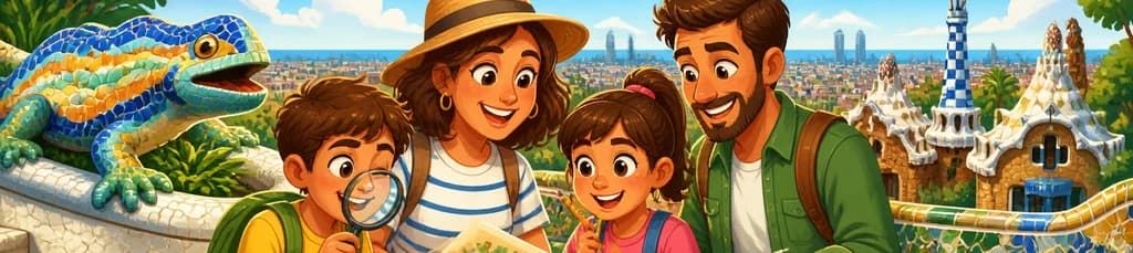 Juego de exploración para niños en el Park Güell