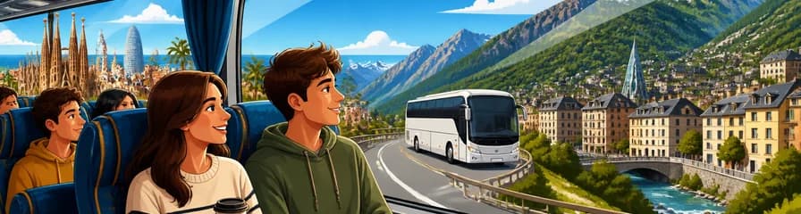 Traslado en autobús de ida desde Barcelona a Andorra la Vella