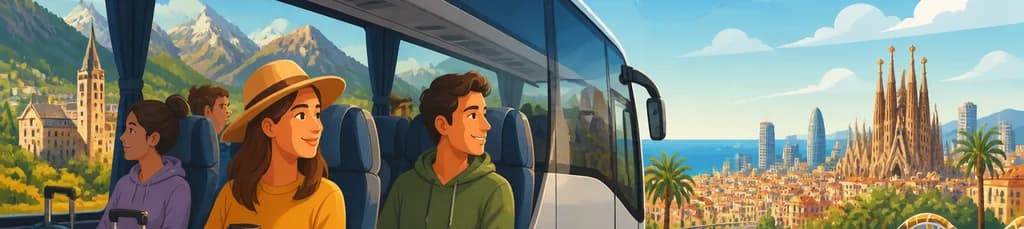 Traslado en autobús solo de ida de Andorra la Vella a Barcelona