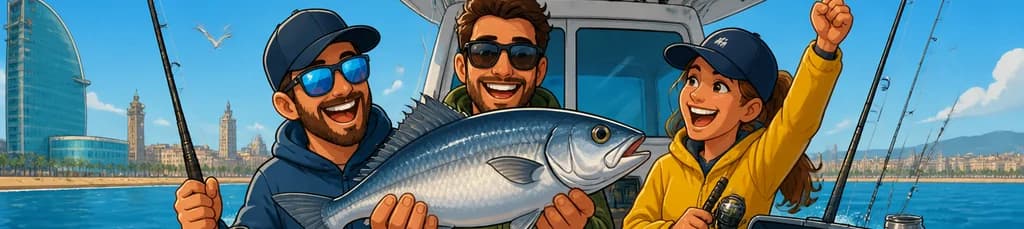 Paquete de experiencia de pesca con todo incluido en Barcelona