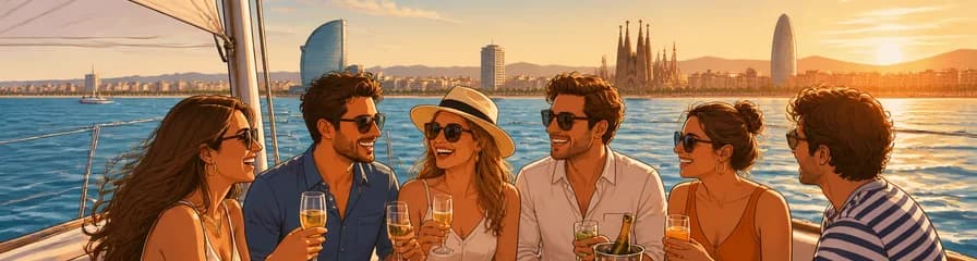 Recorrido Privado en Velero de 2 Horas por Barcelona con Bebidas y Aperitivos