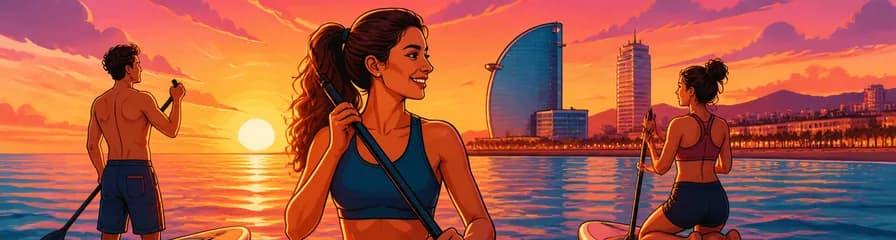 Paddle Surf al Atardecer en Barcelona