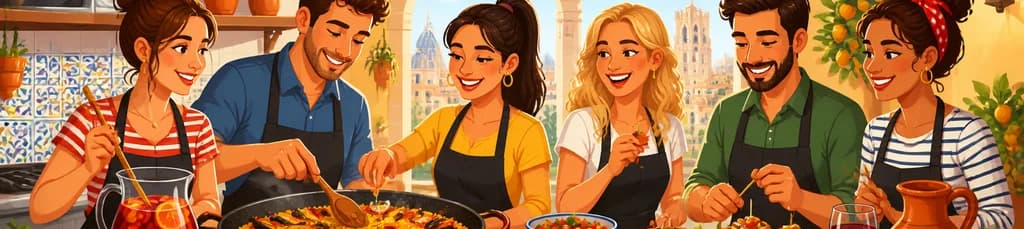 Clase de cocina en Valencia: Paella, tapas y sangría