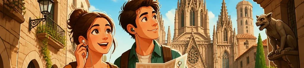 Aplicación de Audioguía TouringBee para el Barrio Gótico de Barcelona
