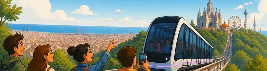 Viaje de ida y vuelta en el funicular Cuca de Llum del Tibidabo