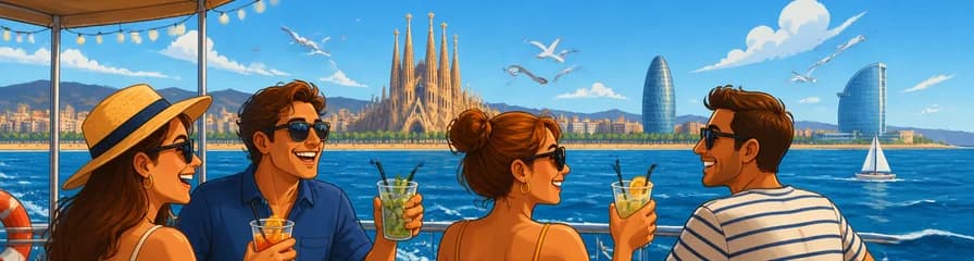 Paseo en barco de dos horas por Barcelona con bebidas incluidas